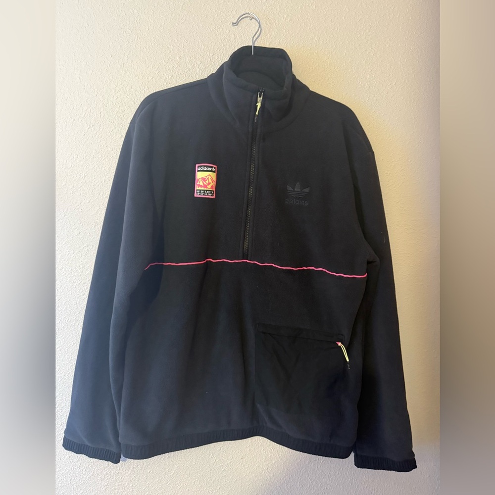 ADIDAS POLAR RETRO OUTDOOR FLEECE HALF ZIP SMALL - Picture 3 of 5
